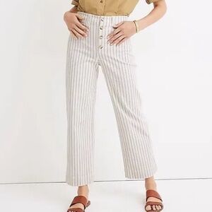 Madewell Slim Emmett Wide-Leg Crop Pant Size 24